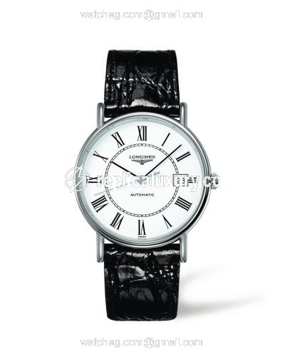 Longines Presence 38.5 Automatic Stainless Steel / White / Strap L4.921.4.11.2