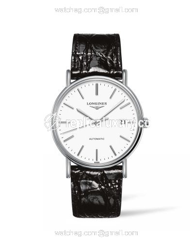 Longines Presence 38.5 Automatic Stainless Steel / White / Strap L4.921.4.12.2