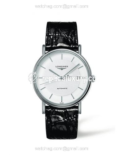 Longines Presence 38.5 Automatic Stainless Steel / White / Strap L4.921.4.18.2