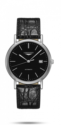 Longines Presence 38.5 Automatic Stainless Steel / Black / Strap L4.921.4.52.2