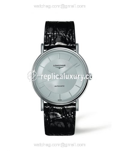 Longines Presence 38.5 Automatic Stainless Steel / Silver / Strap L4.921.4.78.2