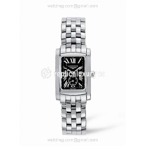 Longines DolceVita 20 Quartz Stainless Steel Black Roman L5.155.4.79.6