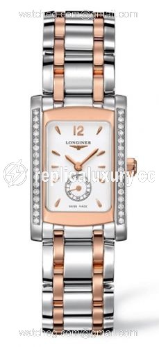 Longines DolceVita 20 Quartz Two Tone Pink Diamond L5.155.5.19.7
