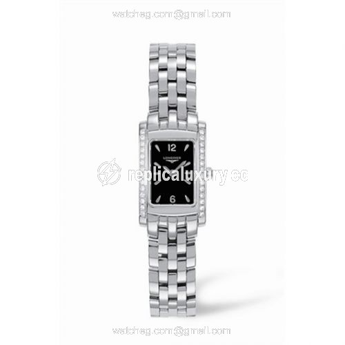 Longines DolceVita 16 Quartz Stainless Steel Diamond Black L5.158.0.76.6
