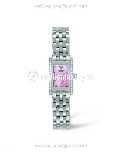 Longines DolceVita 16 Quartz Stainless Steel Diamond Pink L5.158.0.93.6