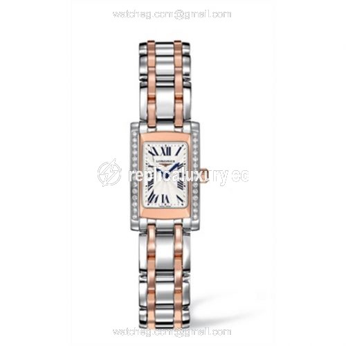 Longines DolceVita 16 Quartz Two Tone Pink Diamond L5.158.5.79.7