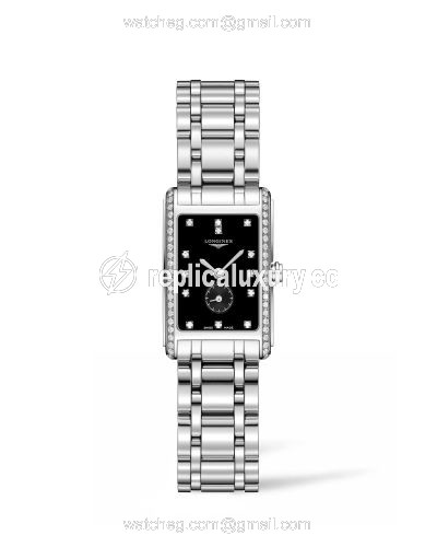 Longines DolceVita 20.5 Quartz Stainless Steel / Diamond / Black / Bracelet L5.255.0.57.6