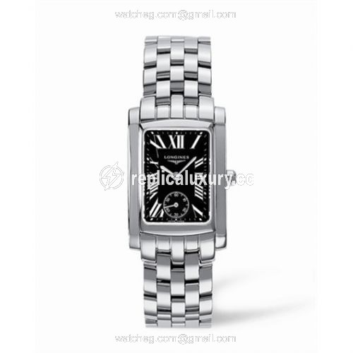 Longines DolceVita 22 Quartz Stainless Steel Black Roman L5.502.4.79.6
