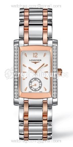 Longines DolceVita 22 Quartz Two Tone Pink Diamond L5.502.5.19.7