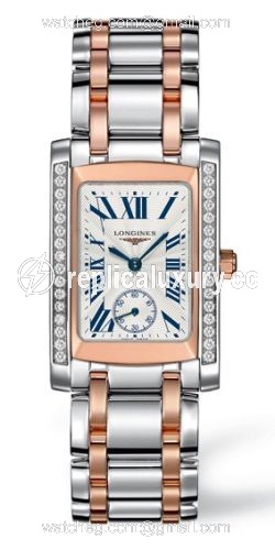 Longines DolceVita 22 Quartz Two Tone Pink Diamond L5.502.5.79.7