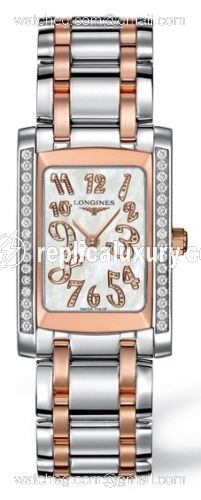 Longines DolceVita 22 Quartz Two Tone Pink Diamond L5.502.5.99.7