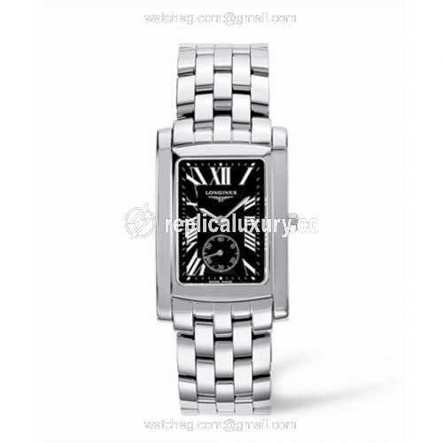 Longines DolceVita 26 Quartz Stainless Steel Black Roman L5.655.4.79.6