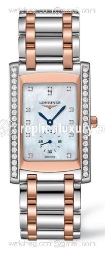 Longines DolceVita 22 Quartz Two Tone Pink Diamond L5.655.5.89.7