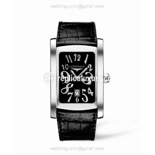 Longines DolceVita XL Stainless Steel Funky Black L5.686.4.57.2