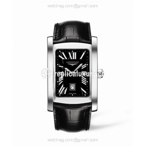 Longines DolceVita XL Stainless Steel Black Roman L5.686.4.79.3