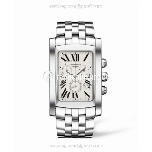 Longines DolceVita XL Chronograph Stainless Steel Roman L5.687.4.71.6