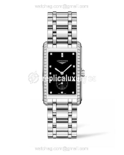 Longines DolceVita 25.8 Quartz Stainless Steel / Diamond / Black / Bracelet L5.755.0.57.6