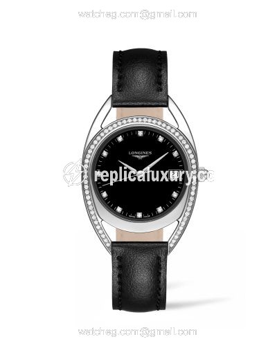 Longines Equestrian Horseshoe 34 Diamond / Black L6.138.0.57.0