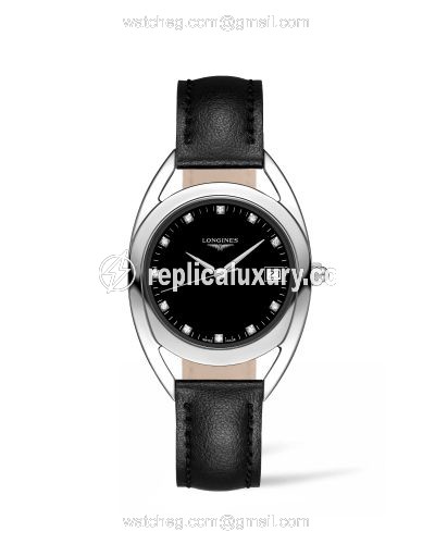 Longines Equestrian Horseshoe 34 Black L6.138.4.57.0