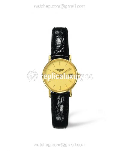 Longines Presence 23.5 Quartz Gold Yellow Stick L7.490.6.32.0