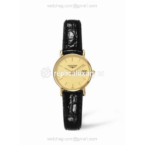 Longines Presence 23.5 Quartz Gold Yellow Stick L7.490.6.32.2