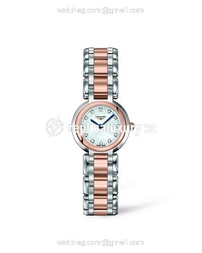 Longines PrimaLuna Quartz 23 Two Tone Pink MOP L8.109.5.87.6