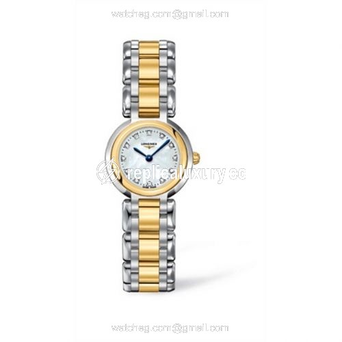 Longines PrimaLuna Quartz 23 Two Tone MOP L8.109.5.93.6