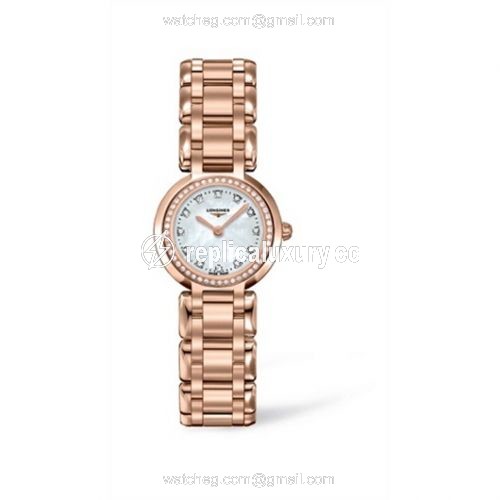 Longines PrimaLuna Quartz 23 Pink Gold Diamond MOP L8.109.9.87.6