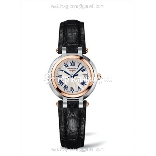 Longines PrimaLuna Quartz 26.5 Two Tone Pink Leather L8.110.5.78.2