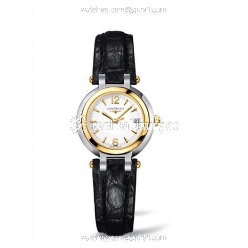 Longines PrimaLuna Quartz 26.5 Two Tone Leather Arabic L8.110.5.90.2