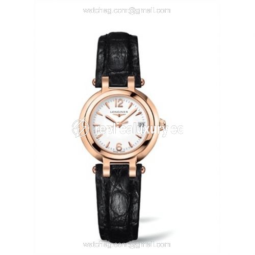 Longines PrimaLuna Quartz 26.5 Pink Gold Leather L8.110.8.16.2
