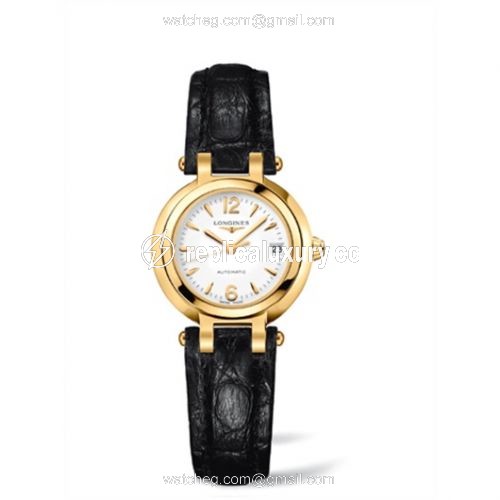 Longines PrimaLuna Automatic 26.5 Yellow Gold Leather Arabic L8.111.6.16.2