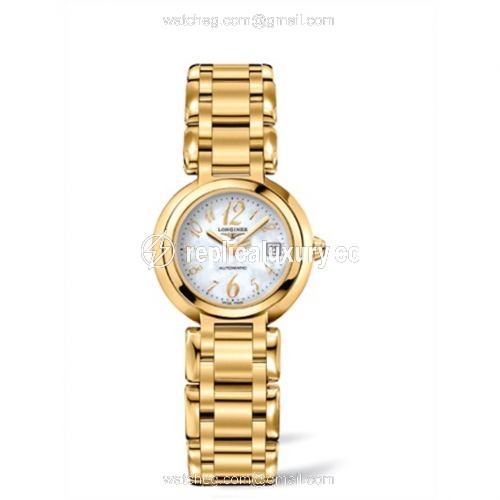Longines PrimaLuna Automatic 26.5 Yellow Gold Funky MOP L8.111.6.83.6