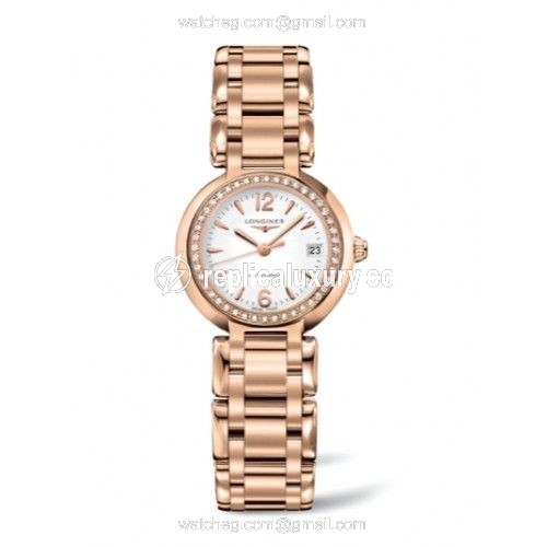 Longines PrimaLuna Automatic 26.5 Pink Gold Diamond Arabic L8.111.9.16.6
