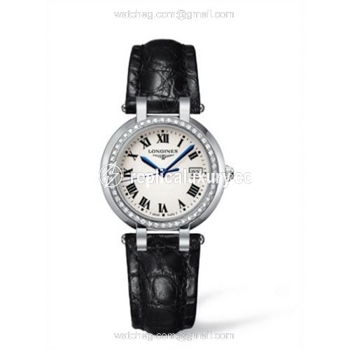 Longines PrimaLuna Quartz 30 Diamond Leather L8.112.0.71.2