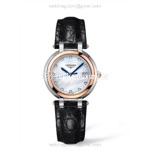 Longines PrimaLuna Quartz 30 Two Tone Pink Leather MOP L8.112.5.87.2