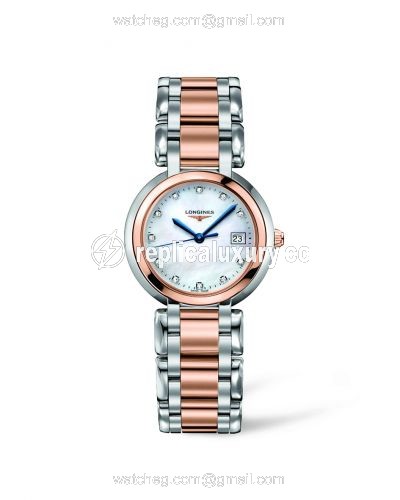 Longines PrimaLuna Quartz 30 Two Tone Pink MOP L8.112.5.87.6