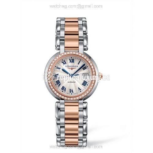 Longines PrimaLuna Automatic 30 Two Tone Pink Diamond L8.113.5.79.6