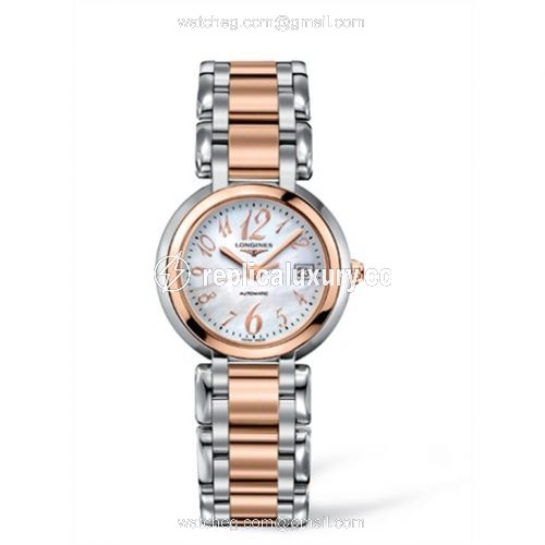 Longines PrimaLuna Automatic 30 Two Tone Pink Funky MOP L8.113.5.83.6