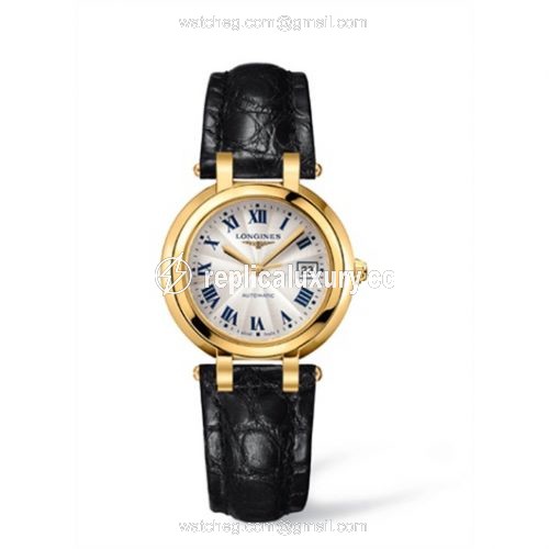 Longines PrimaLuna Automatic 30 Yellow Gold Leather L8.113.6.78.2