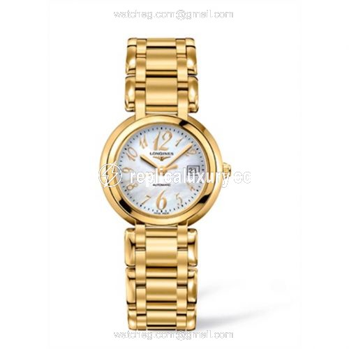 Longines PrimaLuna Automatic 30 Yellow Gold Funky MOP L8.113.6.83.6