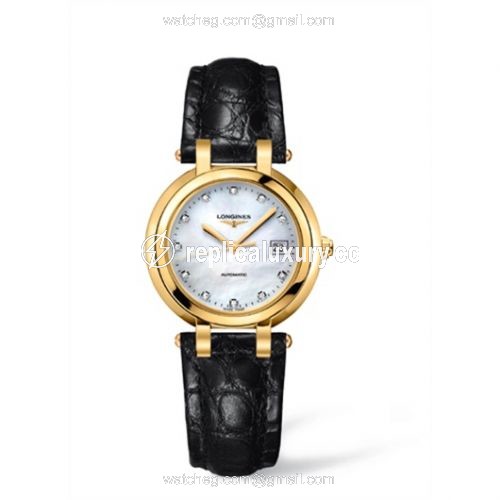 Longines PrimaLuna Automatic 30 Yellow Gold Strap MOP L8.113.6.87.2