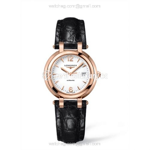 Longines PrimaLuna Automatic 30 Pink Gold Leather Arabic L8.113.8.16.2