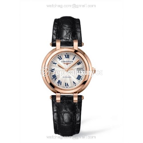 Longines PrimaLuna Automatic 30 Pink Gold Leather L8.113.8.78.2