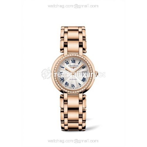 Longines PrimaLuna Automatic 30 Pink Gold Diamond L8.113.9.78.6