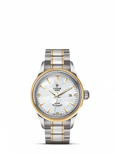 Tudor Style 28 Stainless Steel / Yellow Gold / MOP-Diamond / Bracelet M12103-0017