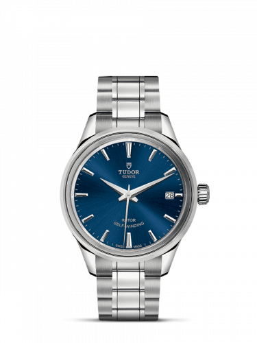 Tudor Style 34 Stainless Steel / Blue / Bracelet M12300-0009