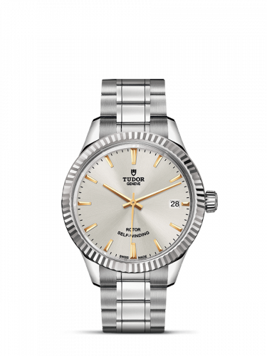 Tudor Style 34 Stainless Steel / Fluted / Silver / Bracelet M12310-0005