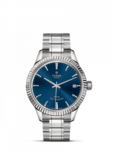 Tudor Style 34 Stainless Steel / Fluted / Blue / Bracelet M12310-0013