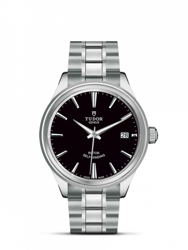 Tudor Style 38 Stainless Steel / Black / Bracelet M12500-0002